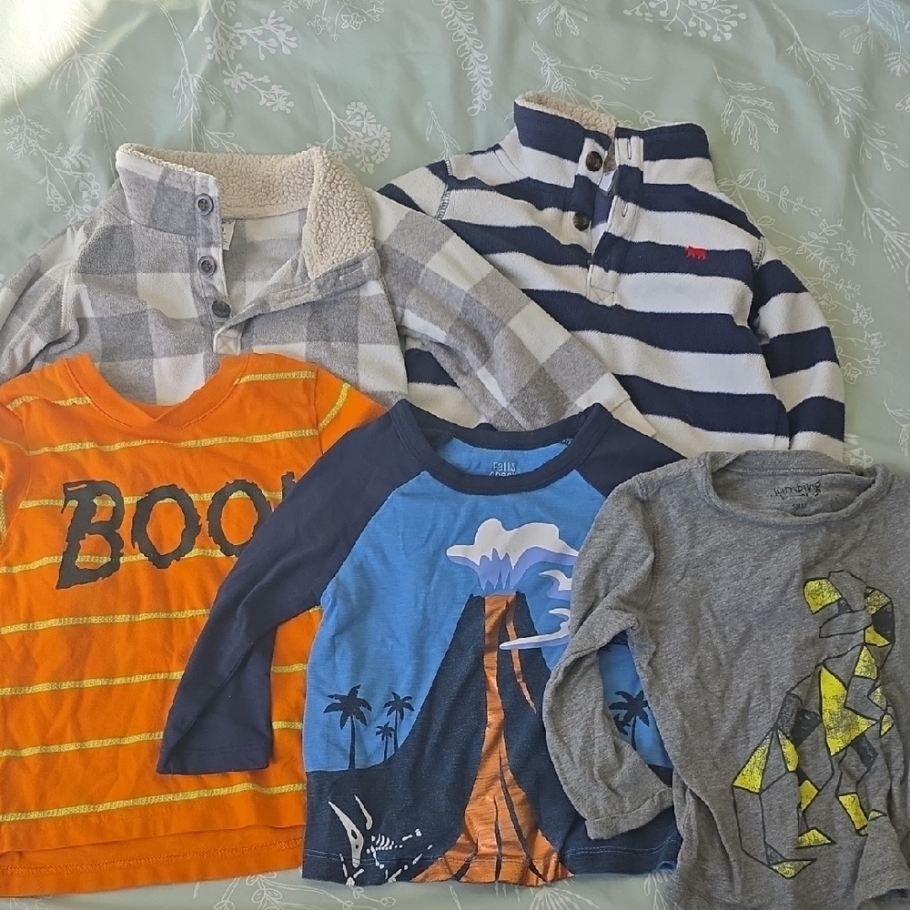 Kids Long Sleeve Graphic Tees - Multicolor